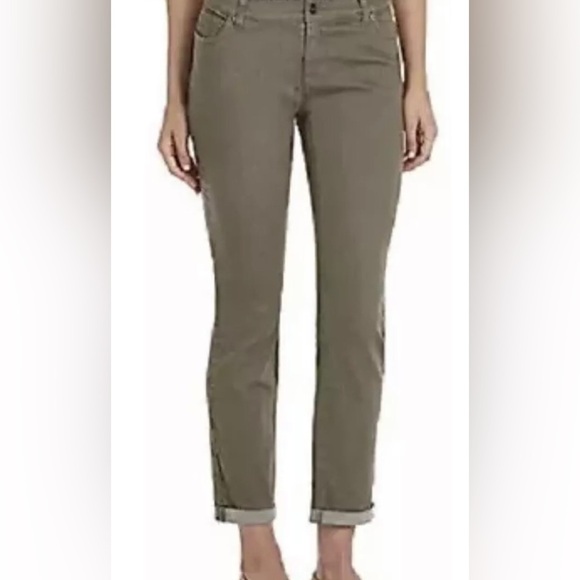 Two by Vince Camuto Jeans Light Green Roll Cuff Stretch Skinny Leg Size 31 - Picture 1 of 13